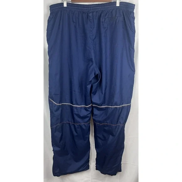 Vtg Y2K Starter Navy Track Pants Orange Mesh Lined Streetwear Mens XL 42W 29.5L - Picture 2 of 16